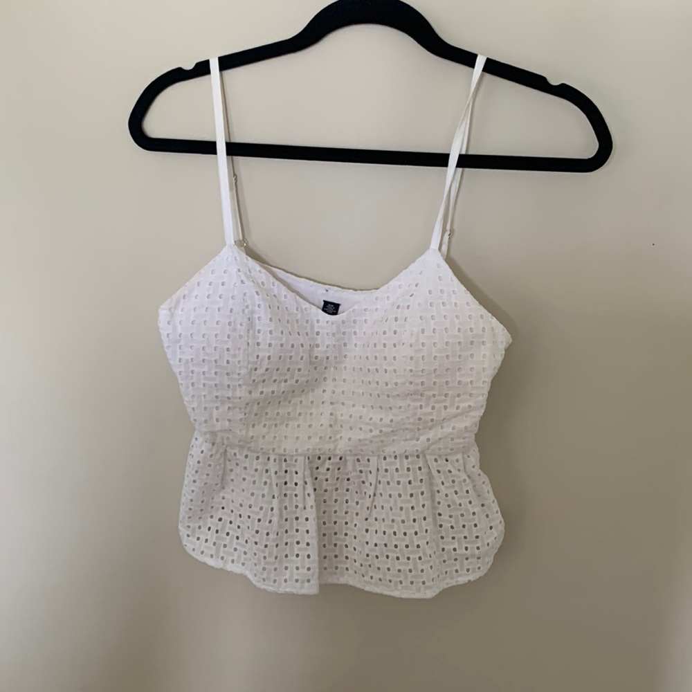 Cropped Eyelet Tank